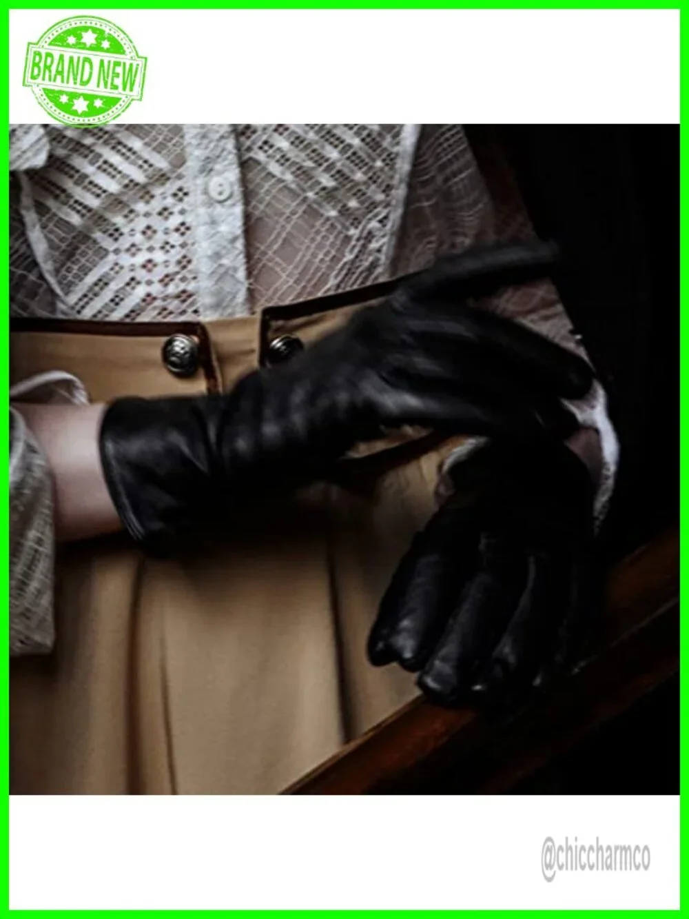 Women's Genuine Sheepskin Leather Touchscreen Winter Gloves